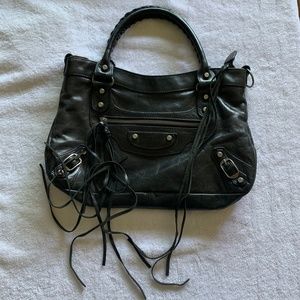 Balenciaga motocross city bag black